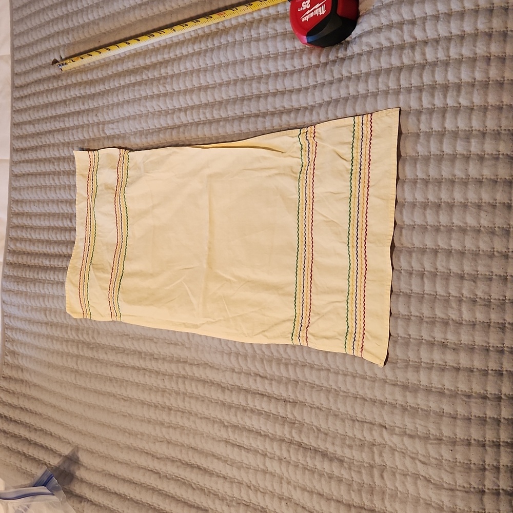 Clean yellow vintage cotton runner